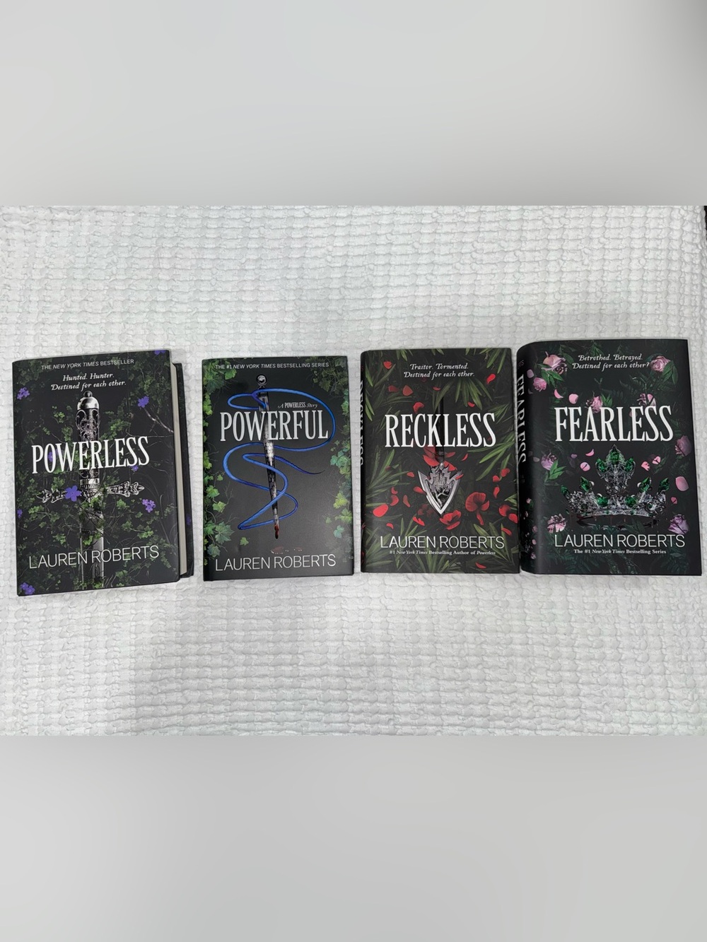 Powerless Trilogy + Powerful by Lauren Roberts - Signed Copies - Brand new